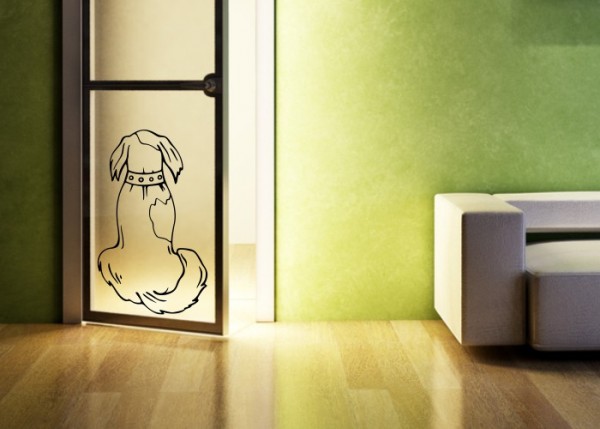 Wandtattoo Hund aus Fenster schauend | wandtattooladen.de