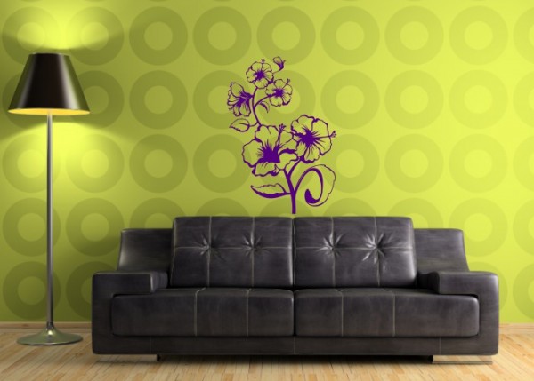 Wandtattoo Hawaii Blume 2 - Hibiskus | wandtattooladen.de