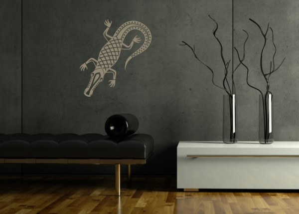 Wandtattoo Maori - Krokodil 2 | wandtattooladen.de
