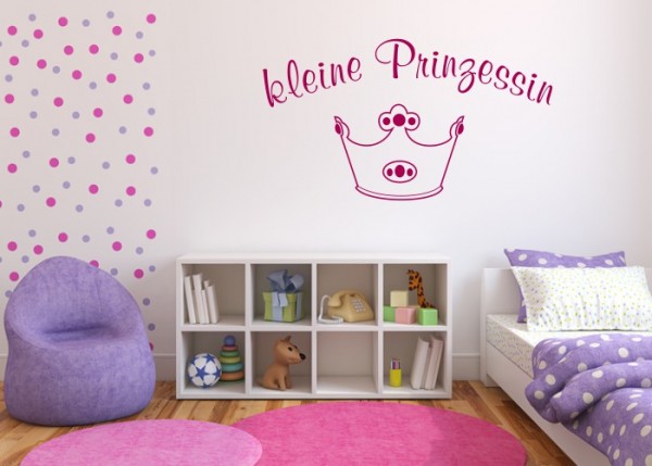Wandtattoo Kleine Prinzessin mit Krone | wandtattooladen.de
