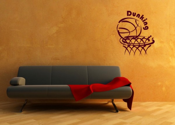 Wandtattoo Basketball Dunking | wandtattooladen.de