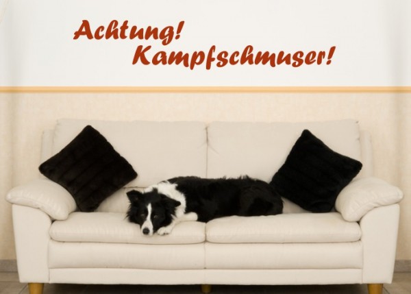 Wandtattoo Achtung! Kampfschmuser! | wandtattooladen.de