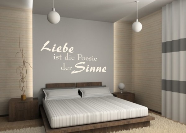 Wandtattoo Liebe ist die Poesie der Sinne | wandtattooladen.de