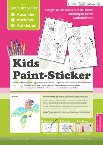 Kids Paint-Sticker - Piraten | wandtattooladen.de