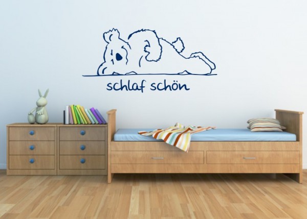 Wandtattoo schlaf schön Bär | wandtattooladen.de