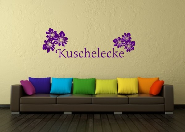 Wandtattoo Kuschelecke mit Blüten | wandtattooladen.de