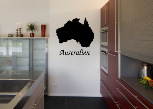 Wandtattoo Australien mit Schrift | wandtattooladen.de