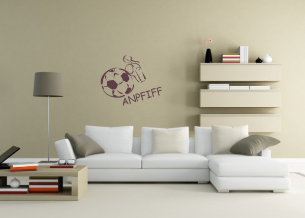Wandtattoo Fußball Anpfiff | wandtattooladen.de