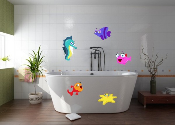 Wandsticker Meerestiere 2, 5er Set | wandtattooladen.de
