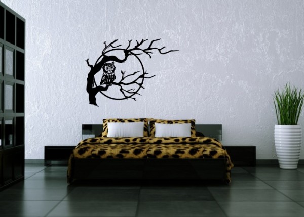 Wandtattoo Eule im Mondschein | wandtattooladen.de