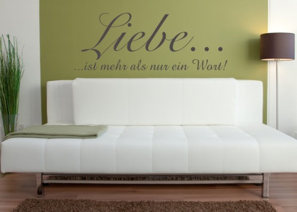 Wandtattoo Liebe... ist mehr als nur ein Wort! | wandtattooladen.de
