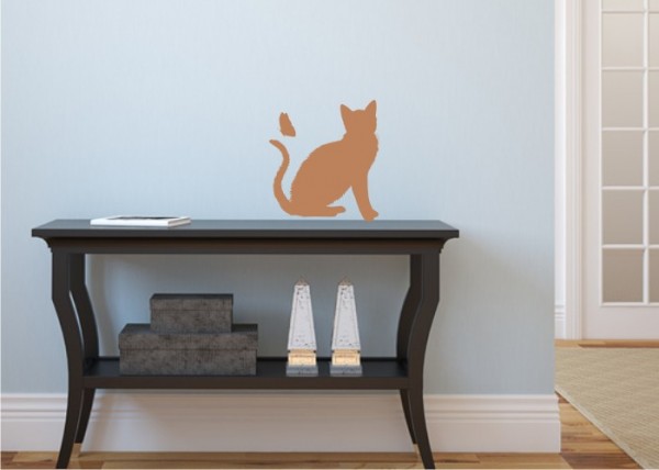 Wandtattoo Katze Samtpfote Olli | wandtattooladen.de