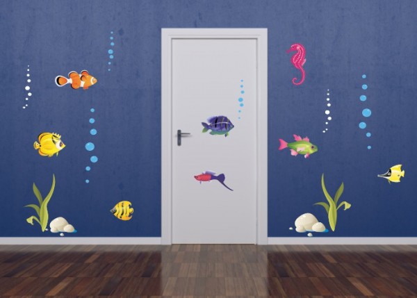 Wandsticker Unterwasserwelt, 58 Teile | wandtattooladen.de