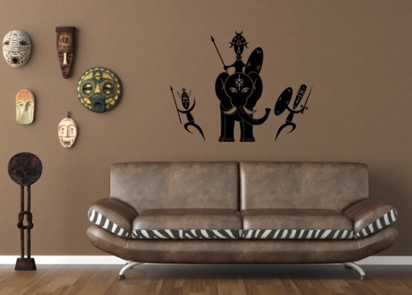 Wandtattoo Krieger der Savanne | wandtattooladen.de