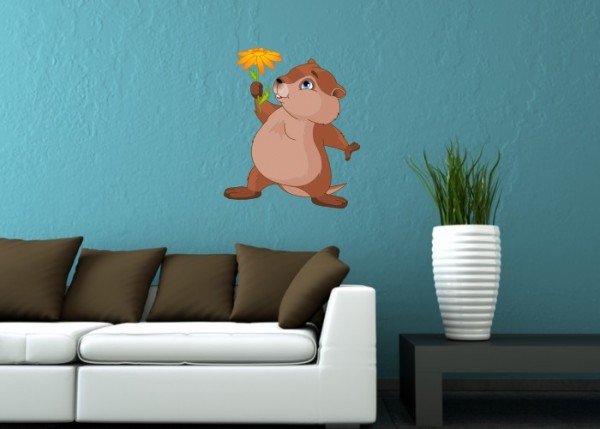 Wandsticker Pitt das Murmeltier | wandtattooladen.de