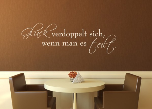 Wandtattoo Glück verdoppelt sich, ... | wandtattooladen.de