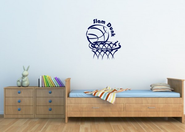 Wandtattoo Basketball Slam Dunk | wandtattooladen.de