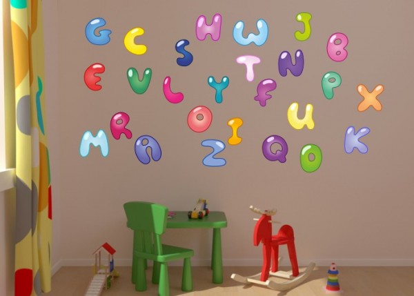 Wandsticker Bubble ABC | wandtattooladen.de