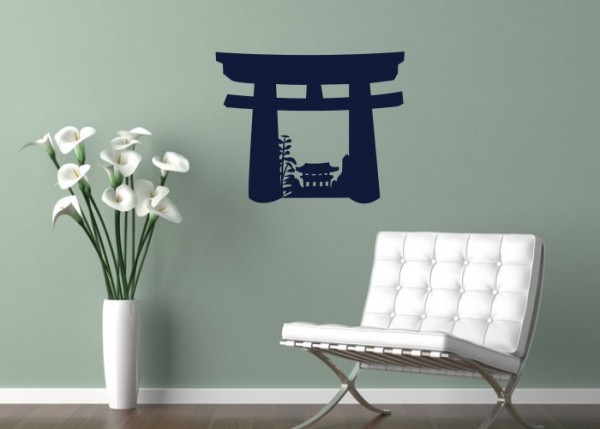 Wandtattoo Pagode mit Teehaus | wandtattooladen.de