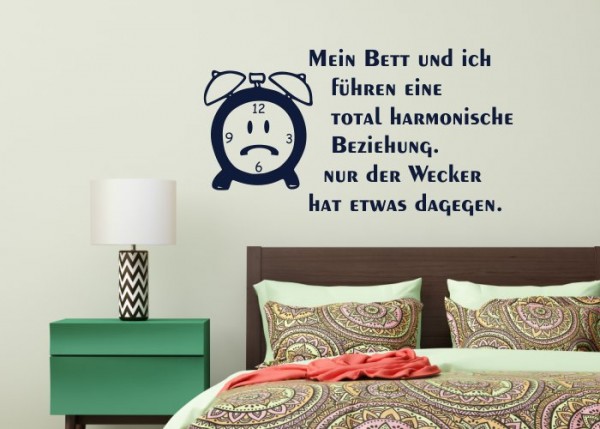 Wandtattoo Der böse Wecker | wandtattooladen.de