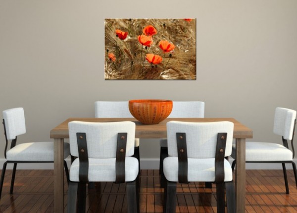 Wandbild - Mohnblumen im Getreide | wandtattooladen.de