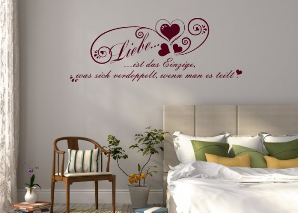 Wandtattoo Liebe ist das Einzige... | wandtattooladen.de