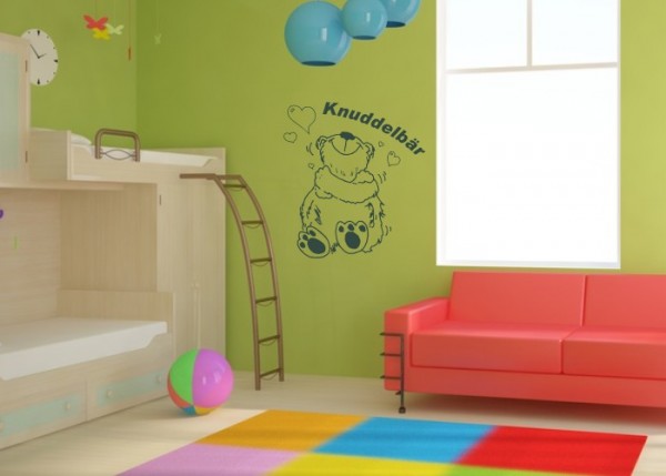 Wandtattoo Knuddelbär | wandtattooladen.de