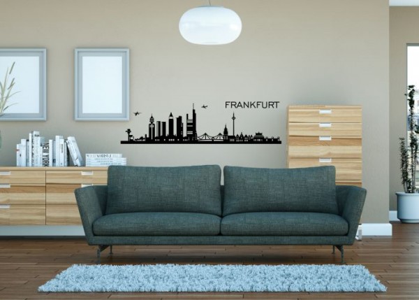 Wandtattoo Skyline Frankfurt am Main | wandtattooladen.de