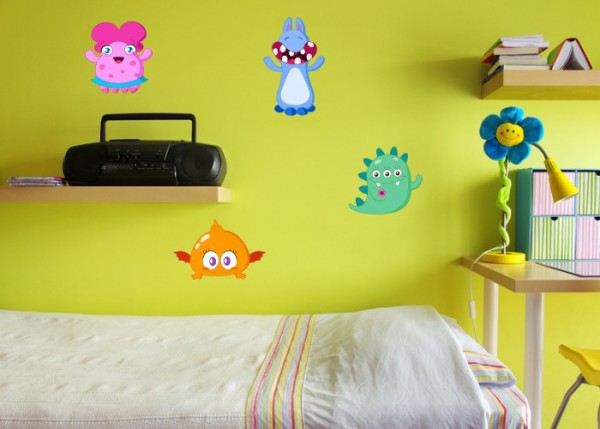 Wandsticker Alien Crew, 4-teiliges Set | wandtattooladen.de
