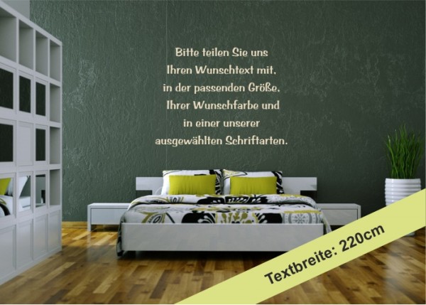 Wandtattoo Wunschtext | wandtattooladen.de
