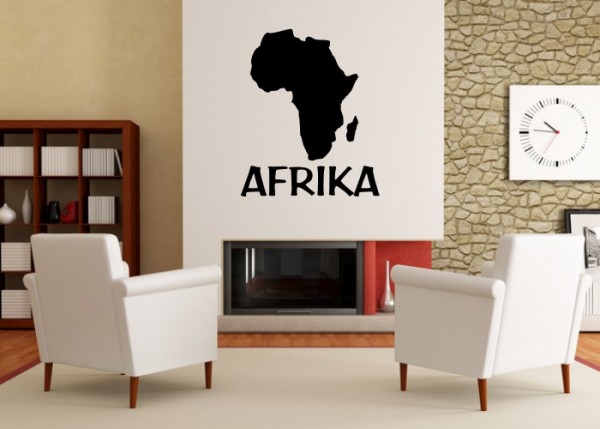 Wandtattoo Afrika - Kontinent | wandtattooladen.de