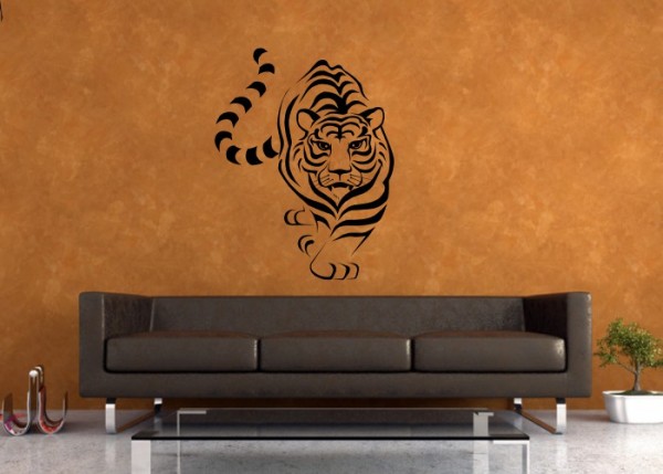 Wandtattoo Schleichender Tiger | wandtattooladen.de