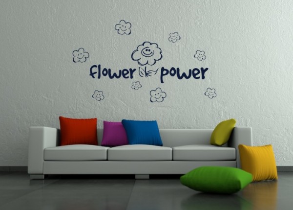 Wandtattoo flower power | wandtattooladen.de