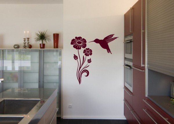 Wandtattoo Sanfte Kolibri-Grüße 1 | wandtattooladen.de