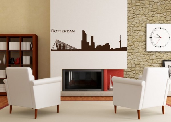 Wandtattoo Skyline Rotterdam | wandtattooladen.de