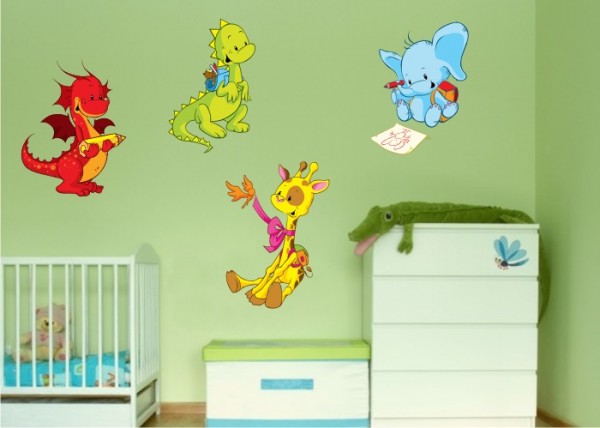 Wandsticker Schulfreunde, 4-teiliges Set | wandtattooladen.de