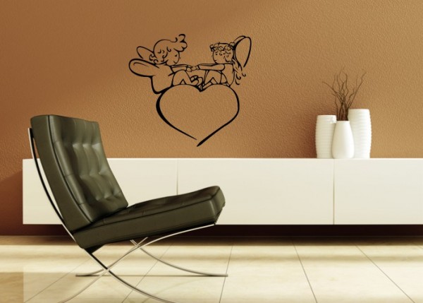 Wandtattoo Verliebte Engel | wandtattooladen.de