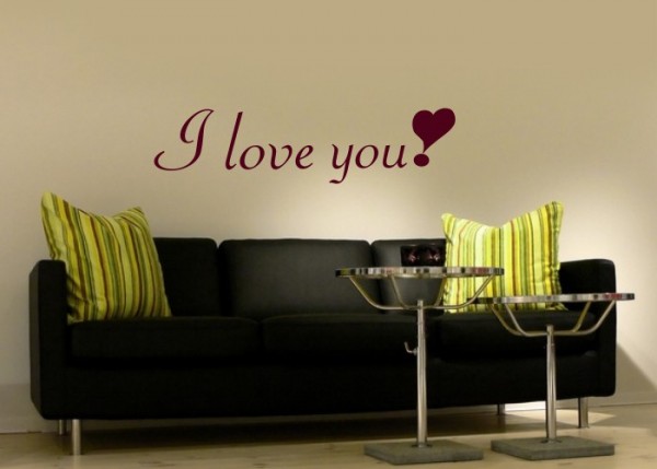 Wandtattoo I love you! | wandtattooladen.de