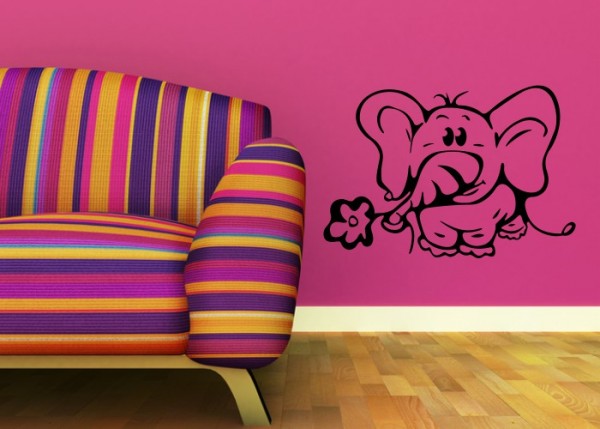 Wandtattoo Elli-Elefant | wandtattooladen.de