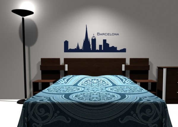 Wandtattoo Skyline Barcelona | wandtattooladen.de