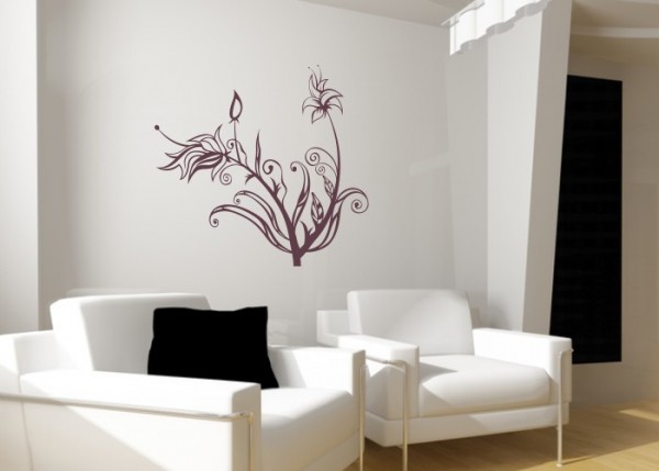 Wandtattoo Meerjungfrau-Blüten | wandtattooladen.de