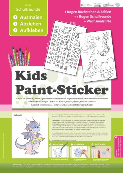 Kids Paint-Sticker - Schulfreunde | wandtattooladen.de
