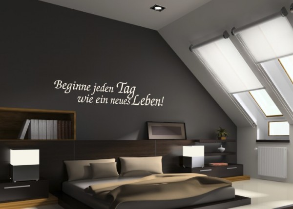 Wandtattoo Beginne jeden Tag wie ein neues Leben! | wandtattooladen.de