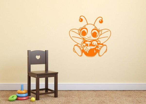 Wandtattoo Honigbiene Silly | wandtattooladen.de
