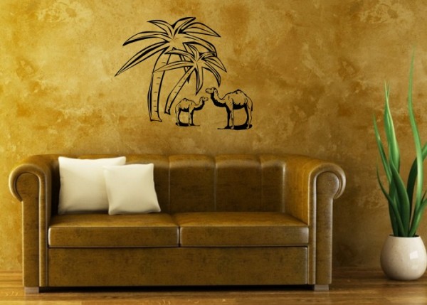 Wandtattoo Afrikanische Oase 2 | wandtattooladen.de